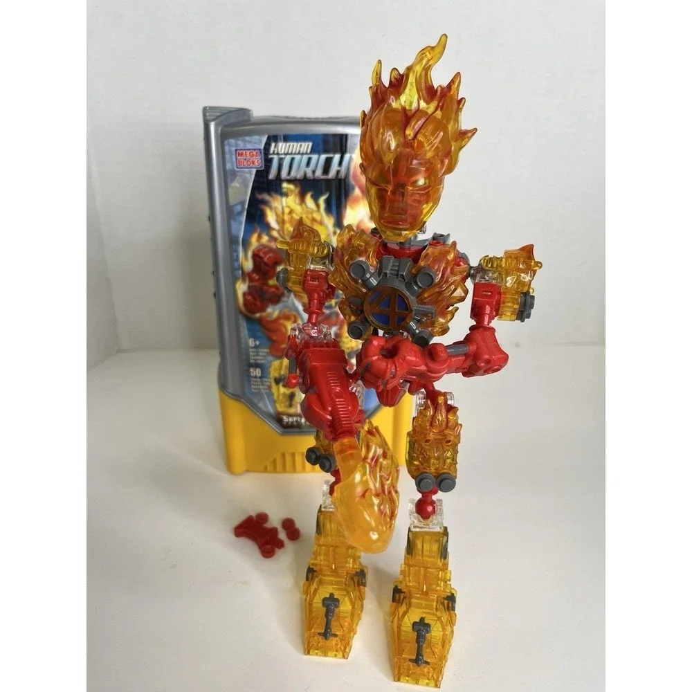 2005 Mega Bloks Super Tech Heroes HUMAN TORCH #1918 PRE-OWNED